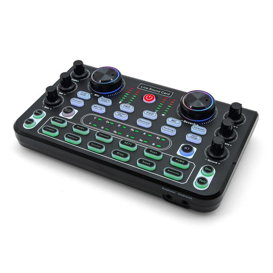 Audio Mixer with Voice Effects for PC Streaming Gaming Live DJ Sound Card USB