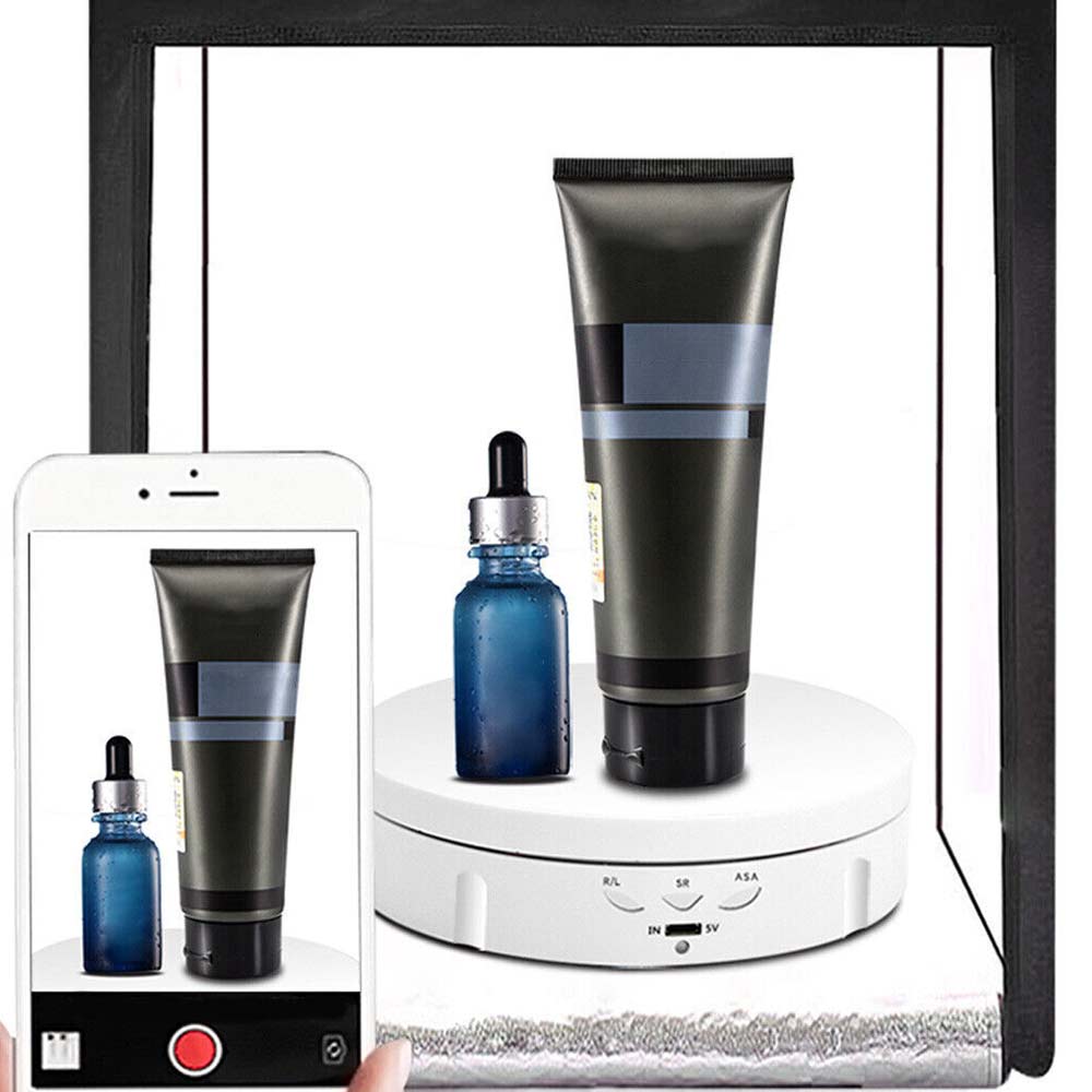 360°Rotating Electric Turntable Display Stand Jewelry Photography Show Holder