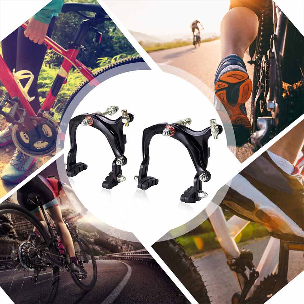 1Pair Bicycle Brakes Long Arm Caliper C Brake Blocks for Vehicle Road Bike