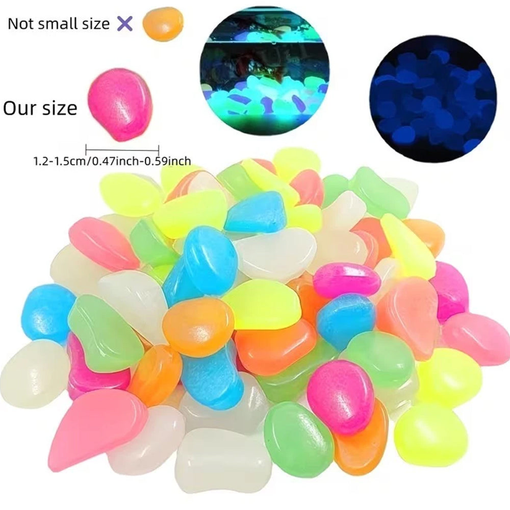 200Pcs Glow Pebbles – Luminous Garden Stones for Outdoor Decor & Pathways