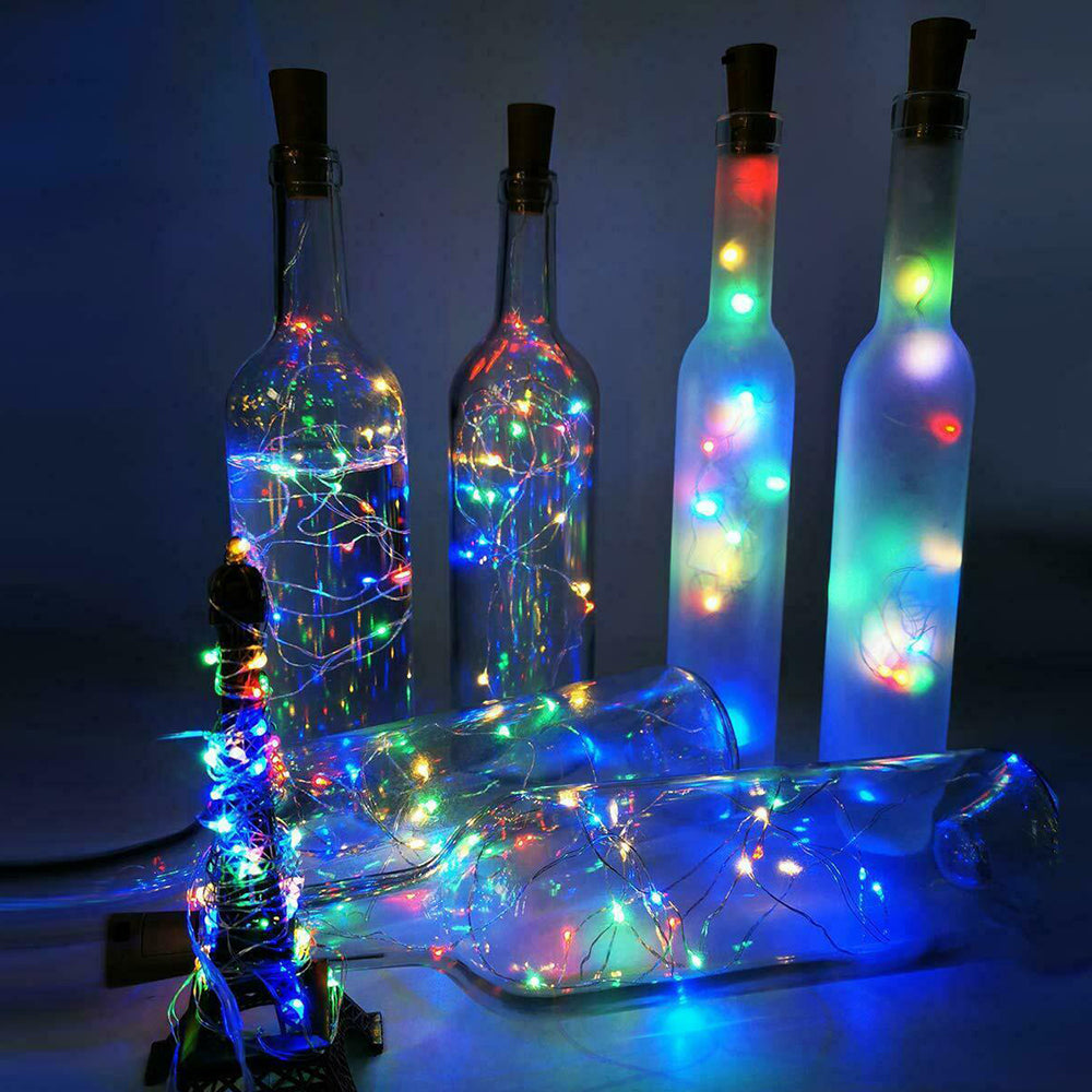 10-Pack LED Fairy Bottle Lights Copper Wire String Lights with Cork Stoppers for Wine Bottle & DIY Decor