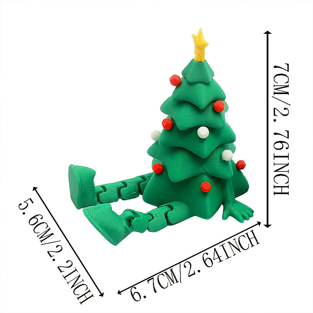 3D Printed Christmas Tree with Movable Joints – Adjustable Desktop Decoration for Home & Office