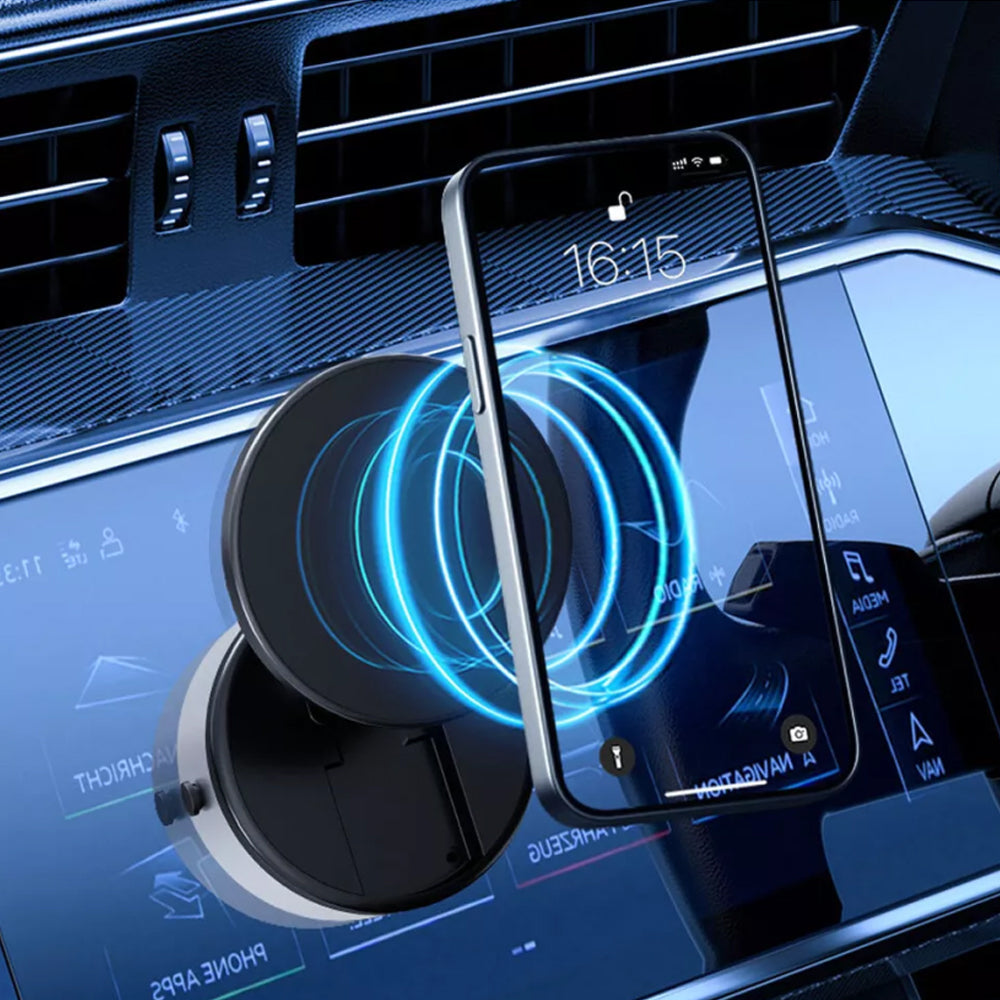 New Electric Vacuum Magnetic Suction Car Phone Mount 360° Rotation Holder