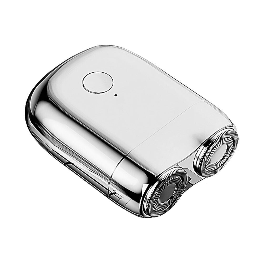 Waterproof USB Rechargeable Men's Shaver – Portable Double Head Electric Razor for Travel & Body Grooming