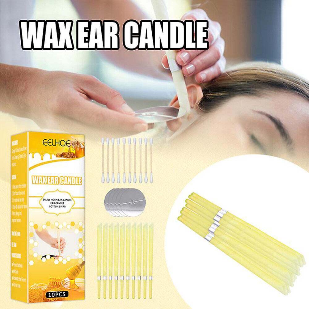 Pack of 10 Candle Ear Candles Beeswax Candling Cones Ear Treatment AU