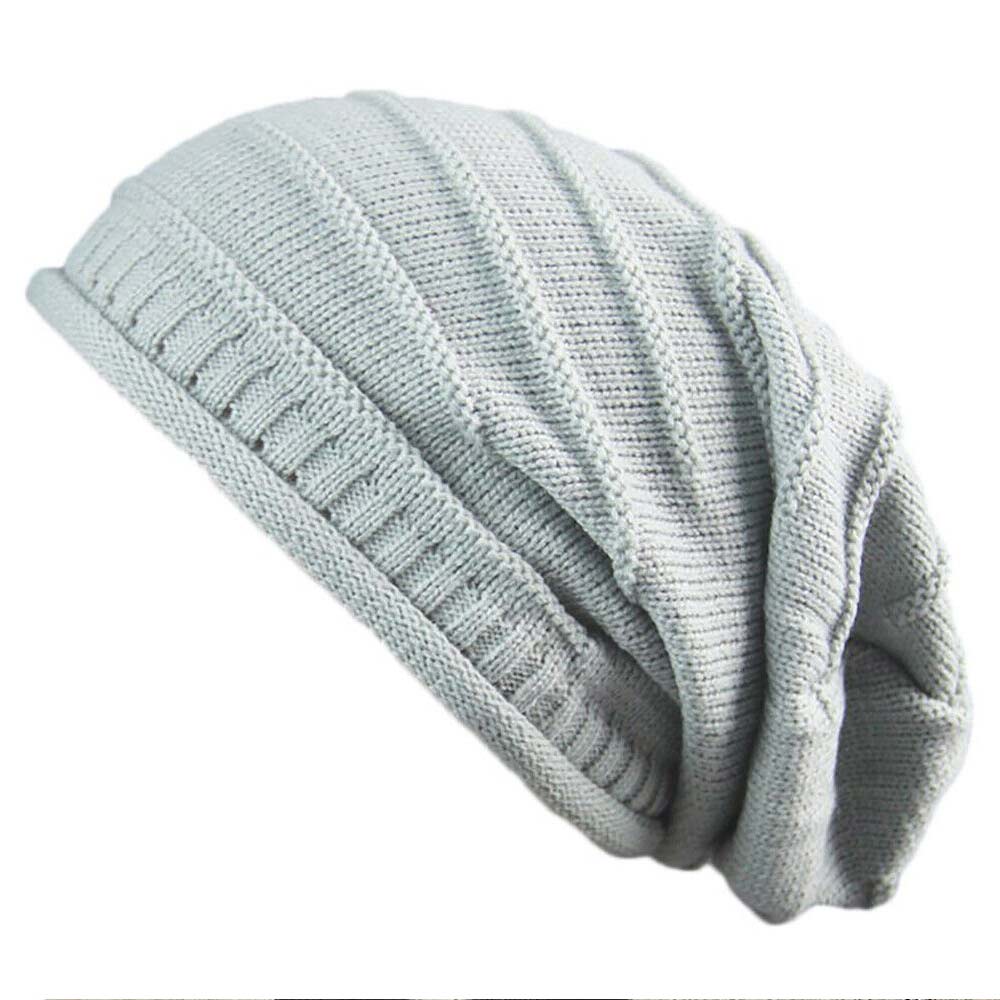 Women Men Hiphop Crochet Knitted Slouch Oversize Warm Baggy Beanie Hat Cap Beret