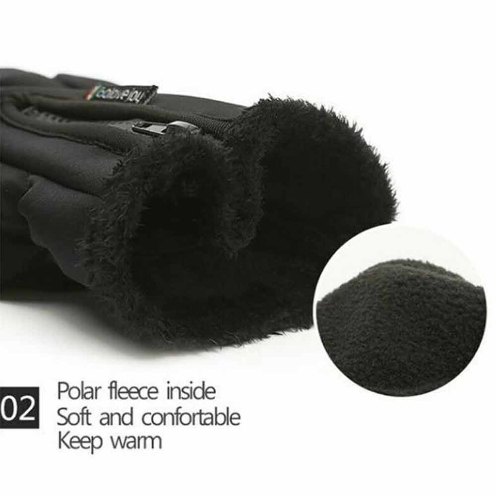 Thermal Winter Gloves Waterproof Touch Screen Thermal Windproof Warm Zipper