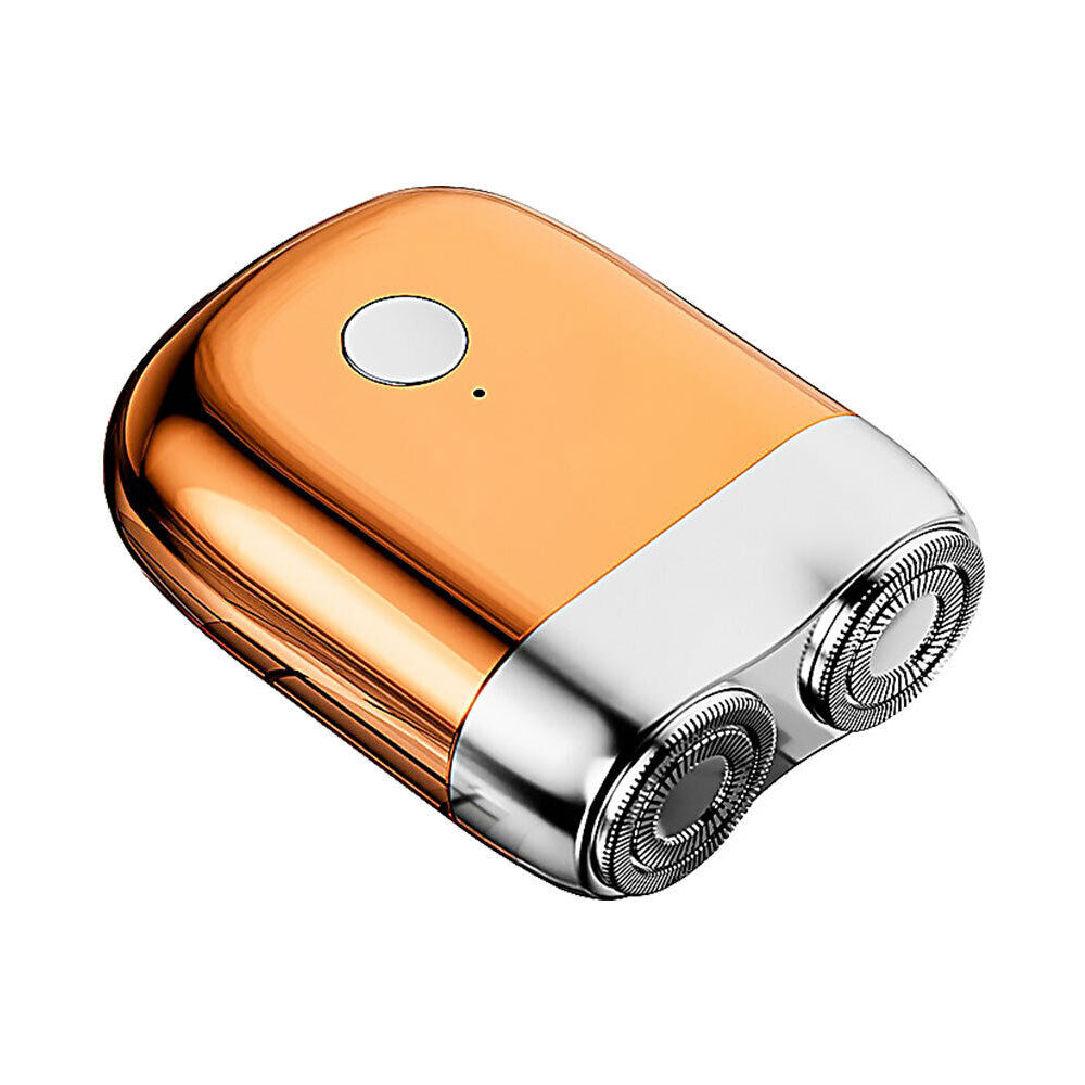 Waterproof USB Rechargeable Men's Shaver – Portable Double Head Electric Razor for Travel & Body Grooming