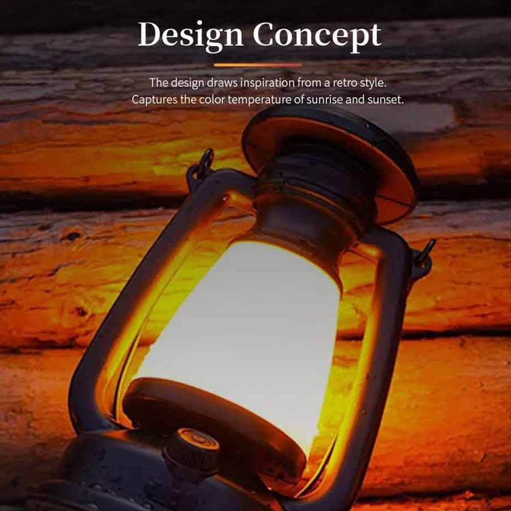Solar Camping Lantern – USB Rechargeable LED Tent Light with Rotary Dimming
