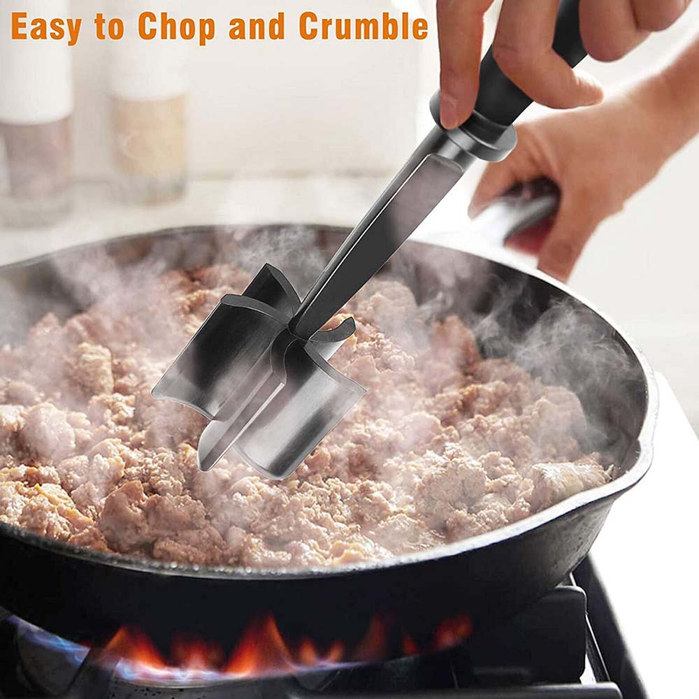 Meat Chopper Ground Beef Masher Heat Resistant Meat Masher Hamburger Chopper