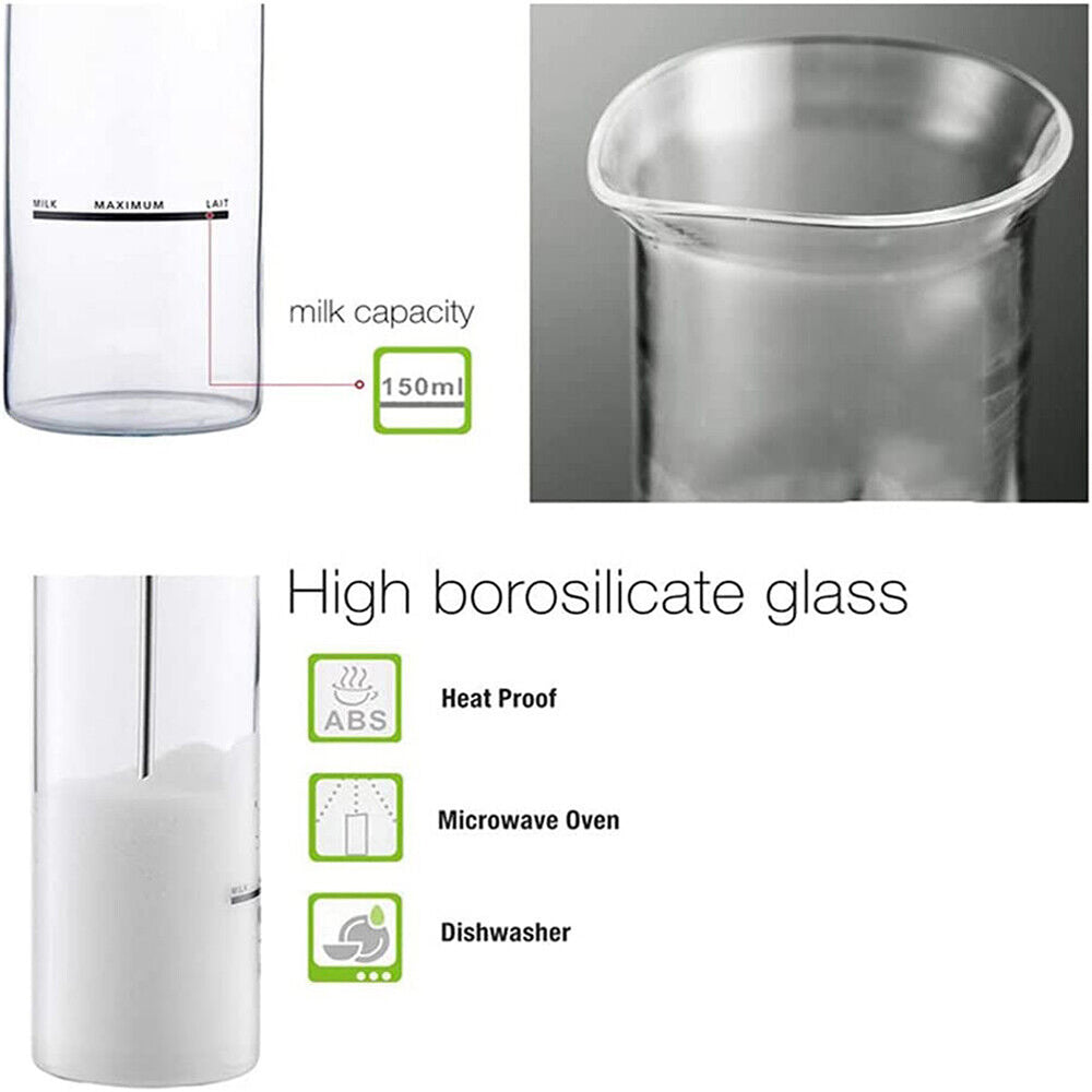 Handheld Electric Coffee Milk Frother Kitchen Whisk Automatic Mixer Jug Cup