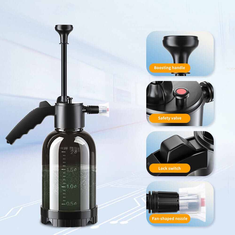 2L Hand Held Pump Wash Spray Bottle Car Wash Foam Sprayer Snow Foam Detailing