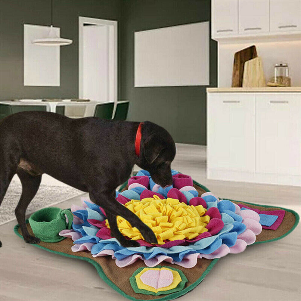 50x50cm Pet Dog Snuffle Mat Sniffing Treat Foraging Toy Nose Training Pad