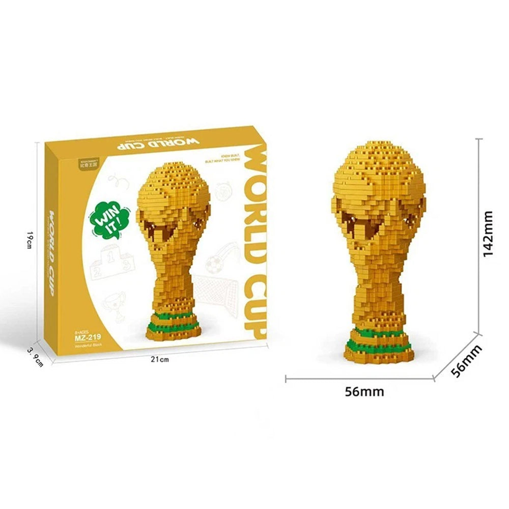 2026 World Cup Trophy Model – 500pcs Diamond-Shaped Building Block Kit