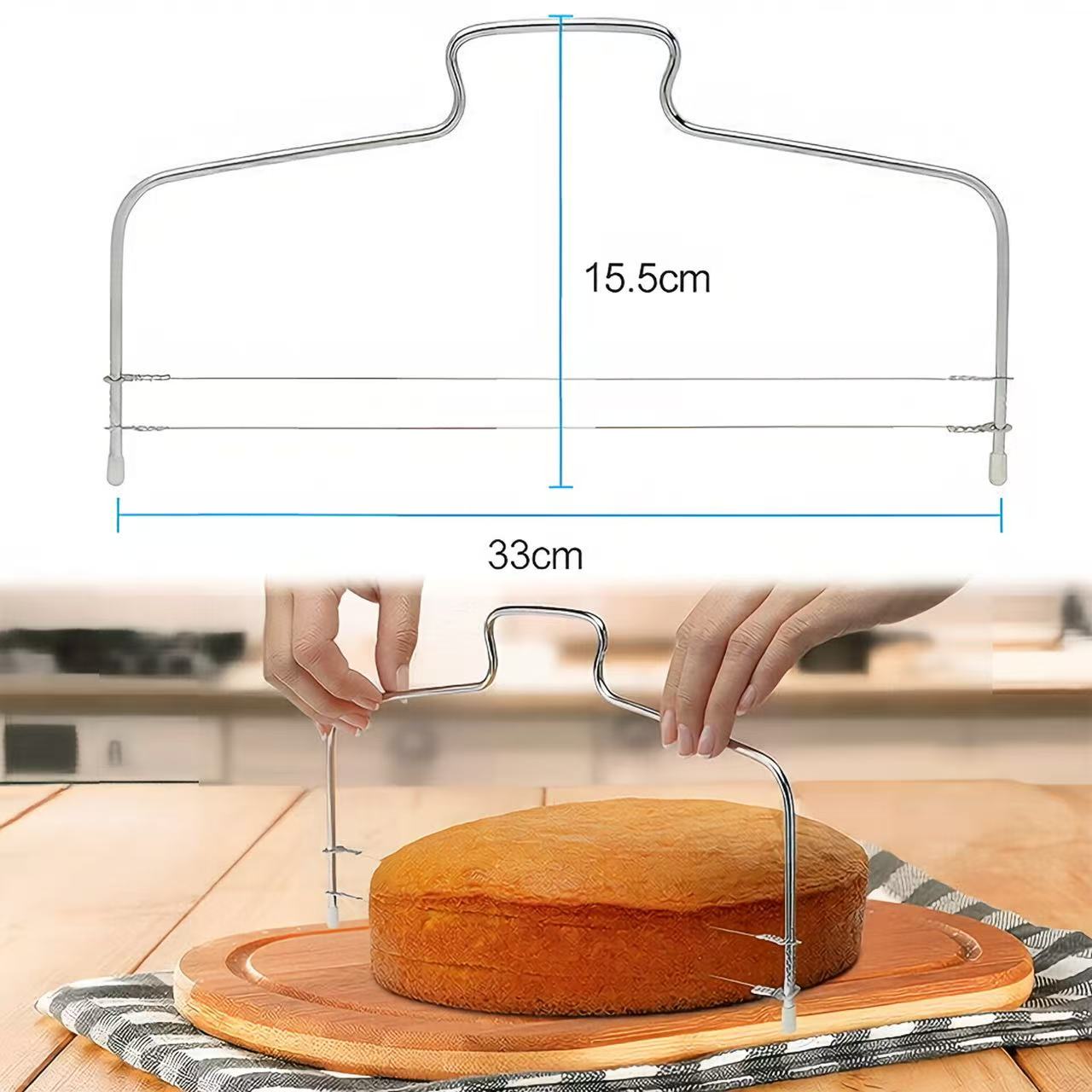 304 Stainless Steel Adjustable Slicer for Bread, Toast and Cakes