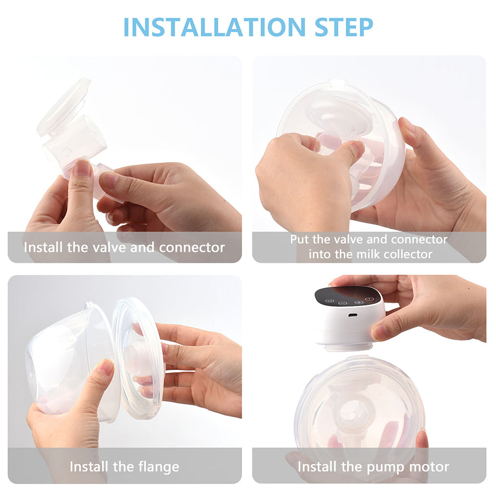 1200mAh Electric Wearable Hand Free Touch Breast Pump Silent Home Milk Collector