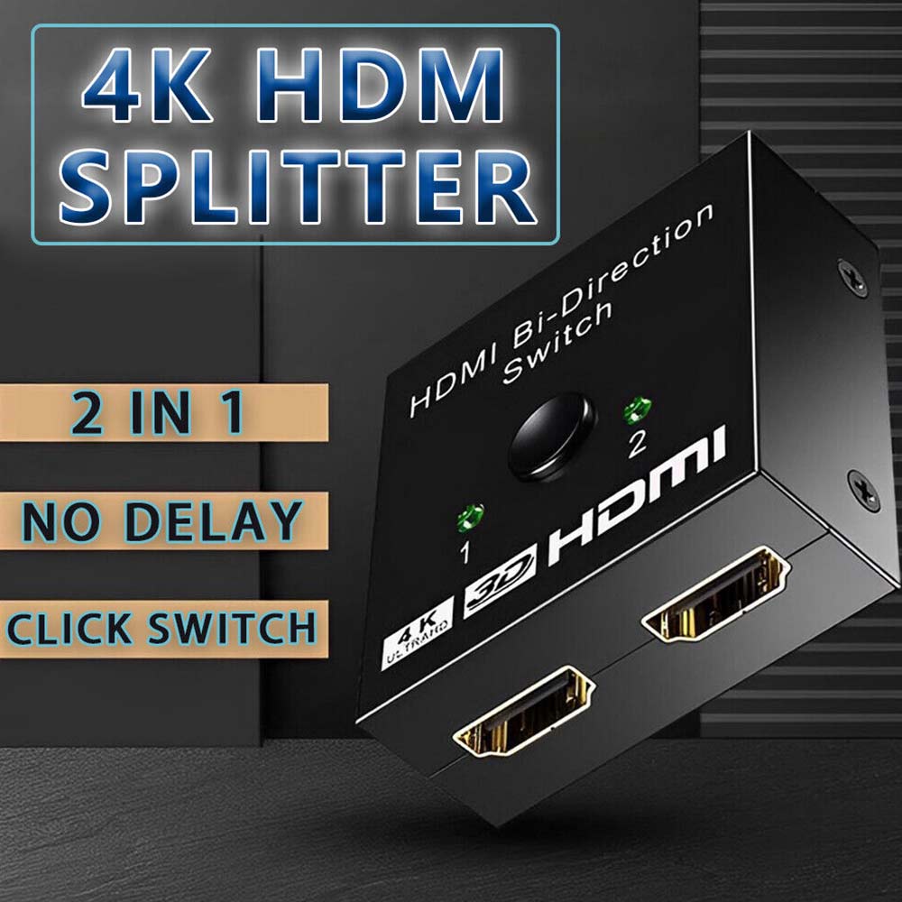 3D Hub 2.0 2 in 1 HDCP 4K Bi Direction UHD Switch Switcher Splitter HDMI In Out