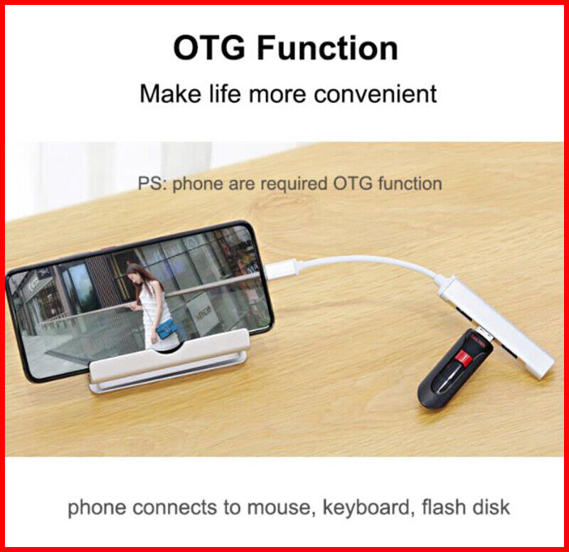USB C USB-c Type-C HUB adapter Connector 4 ports to USB 3.0 OTG