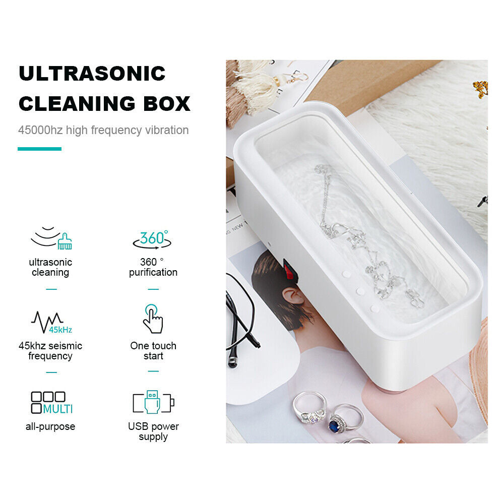 Ultrasonic Cleaner Steel Sonic Wave Tank Glasses Watch Jewellery Cleaning
