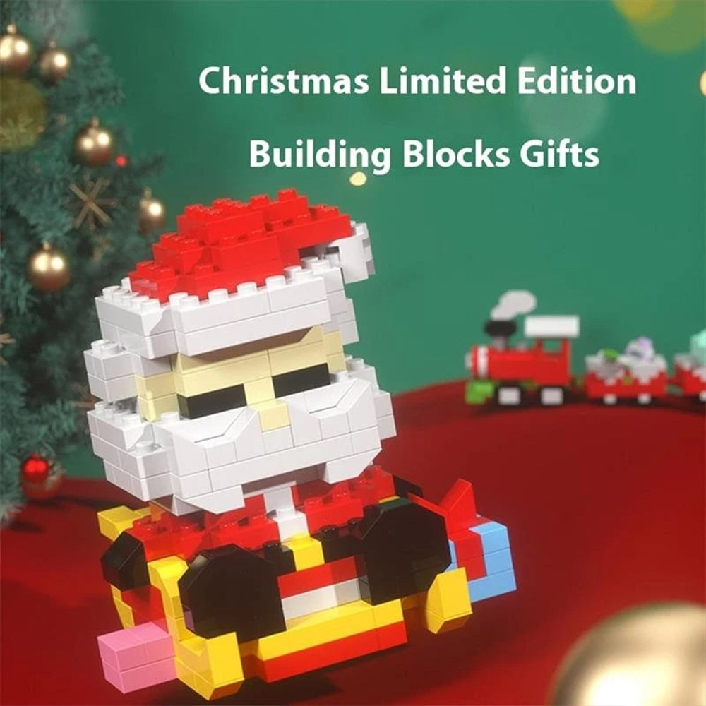 6-Piece Santa Claus Building Blocks Set - Christmas Themed Mini Figure Ornaments Collection