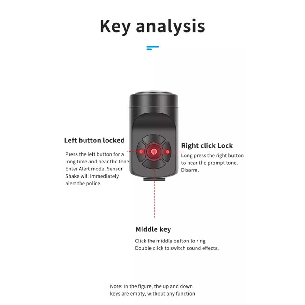 USB Chargeable Horn MTB 140dB Bicycle Bell Electric Horn 4 Mode Anti-theft Alarm