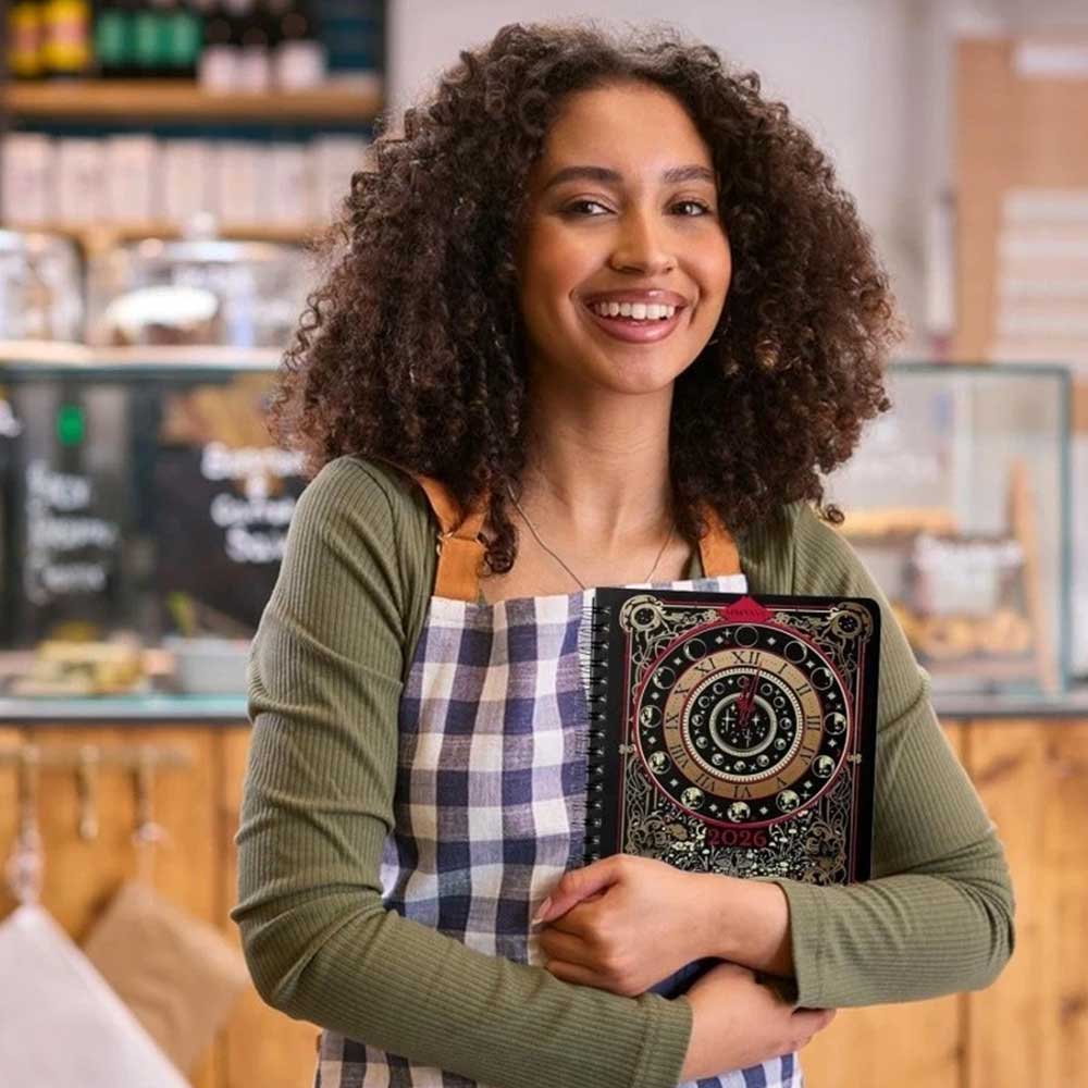 Waiting for the Night 2026 Weekly Planner - Spiral Bound Gothic Diary Notebook