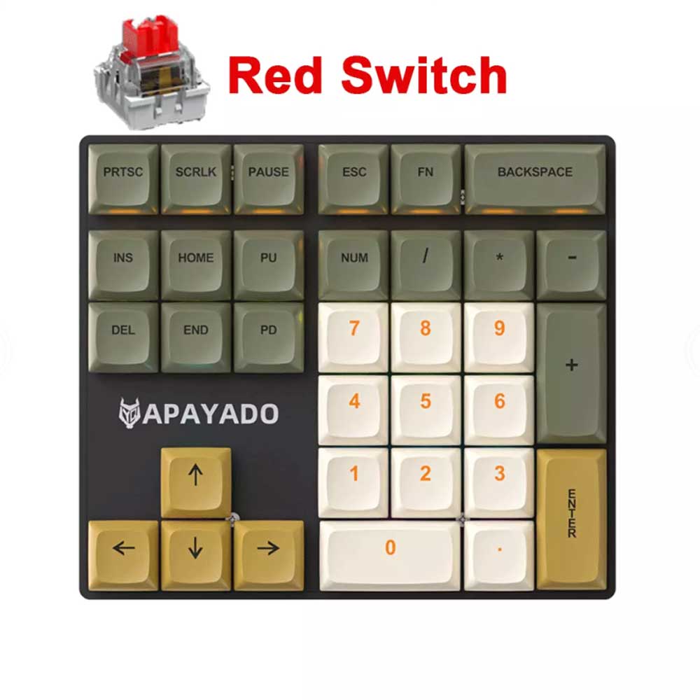 RGB K33 External Mini Keyboard 33 Key Left-Hand PBT Keycap Plug & Play Keypad