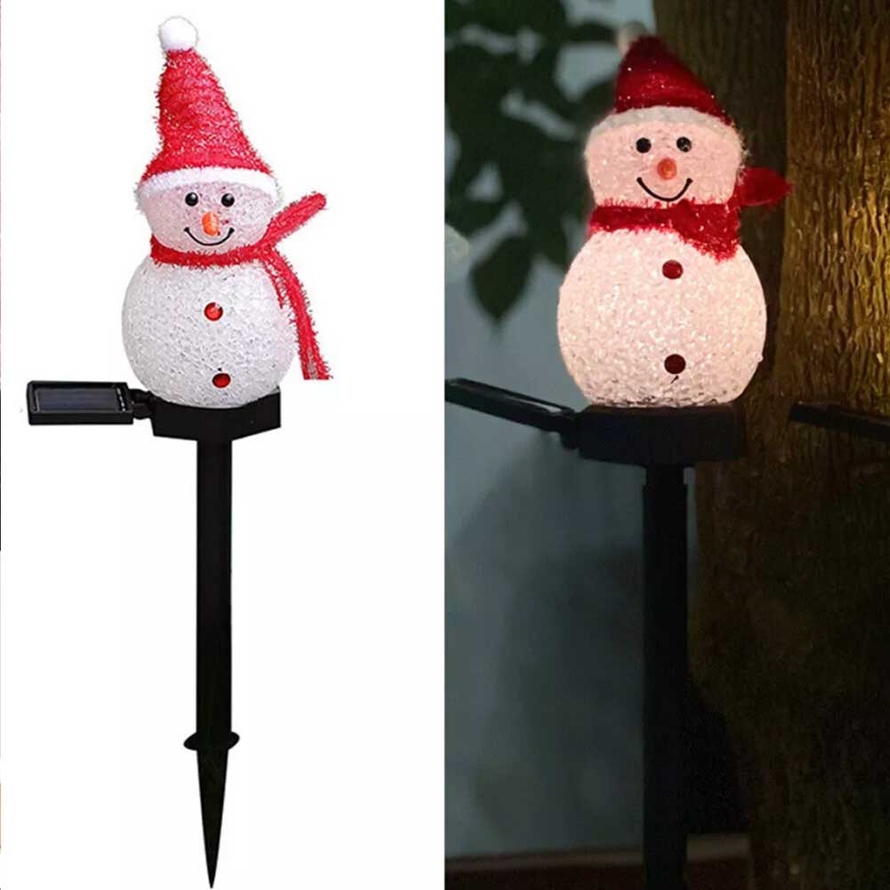 Solar Powered LED Snowman Light Decors Outdoor Garden/Yard Stake Lamp Christmas