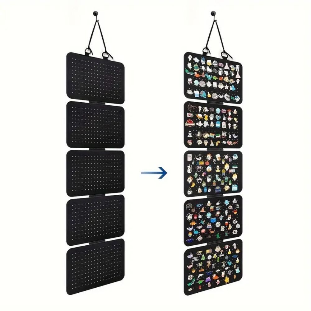 "5 Levels Foldable Felt Jewelry Organizer Wall Hanging Earring Display Bag Storage Bag
"