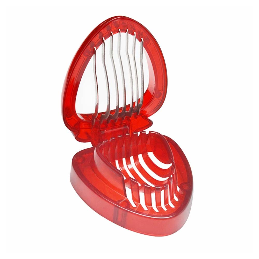 Stainless Steel Strawberry Slicer - Fruit Cutter with 7 Blades for Even Slicing