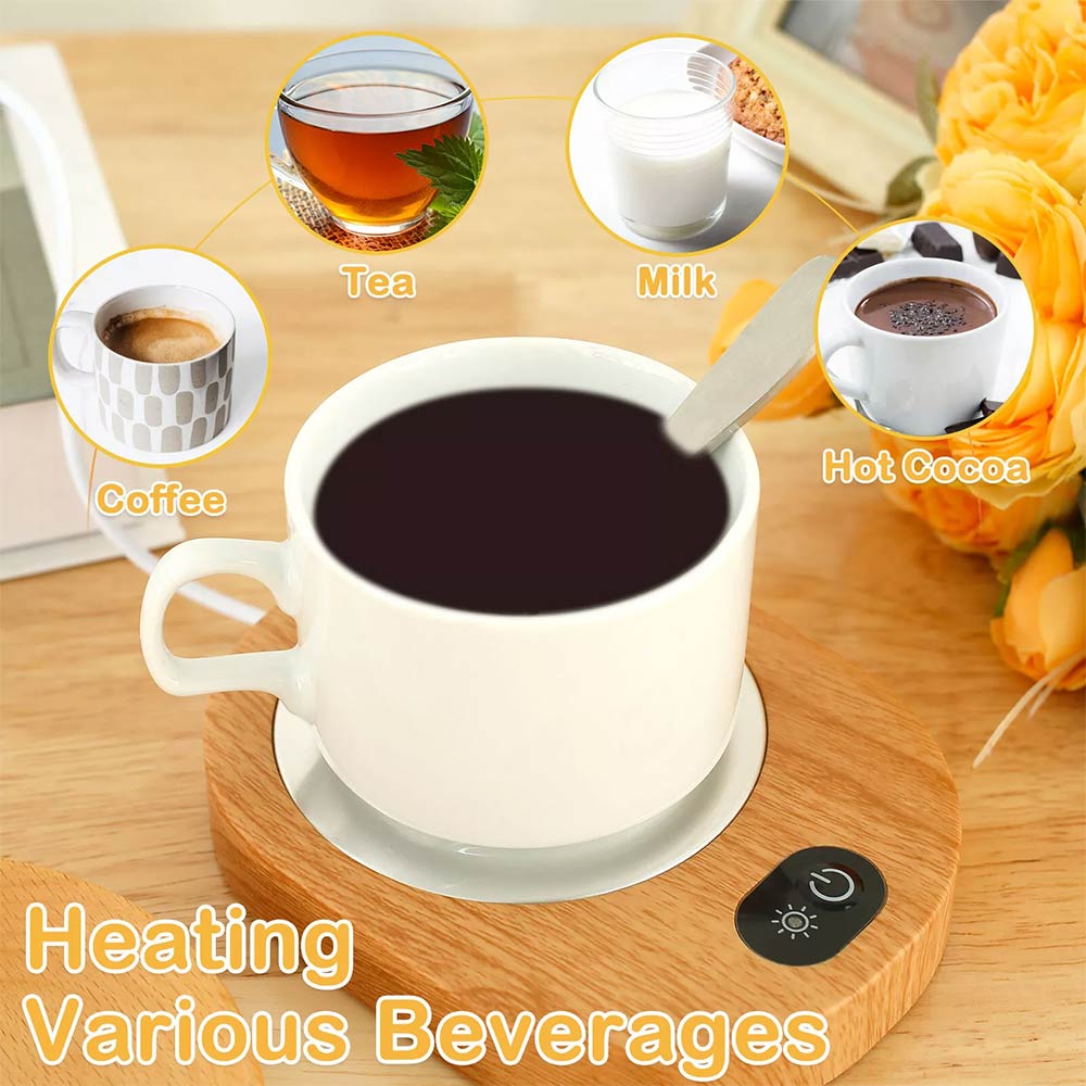 USB Heating Coaster Warmer Smart Electric Milk Coffee Tea Mug Cup Heater Pad(9X9CM)