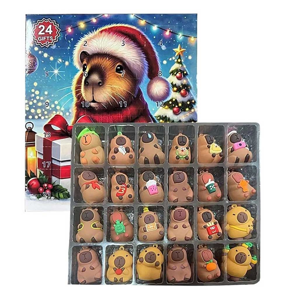 Capybara Countdown to Christmas 2025 - 24 Day Advent Calendar with Surprise Toys