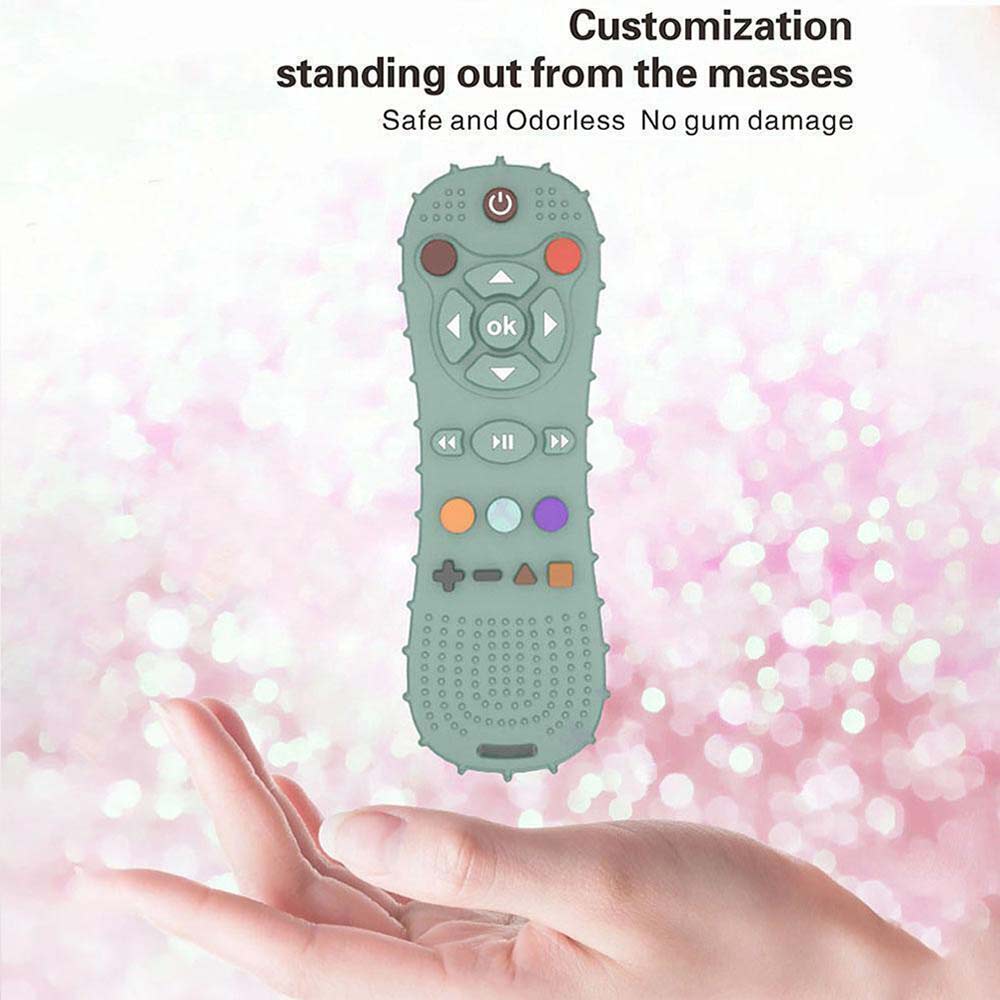 Baby Teething Toy TV Remote Control Shape Chew Toys Teether Silicone Soothe Toy
