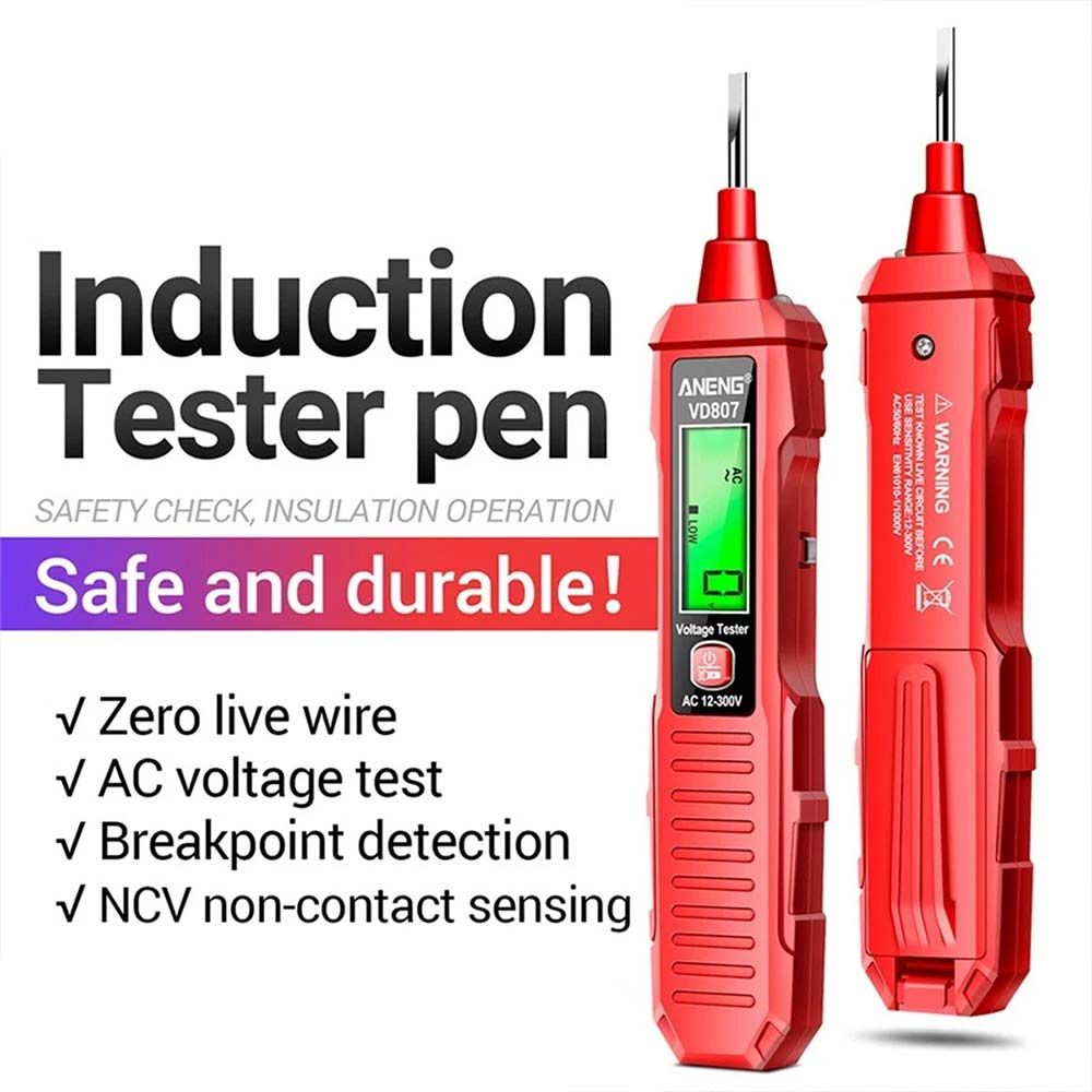 Non-Contact Voltage Tester Pen AC Sensor Power Alert 12-300V Electric Detector