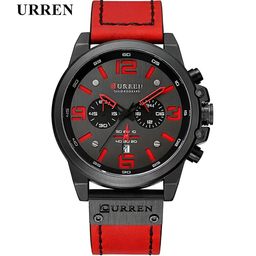 CURREN 8314 Men Military Sport Wristwatch Quartz Calendar Silicone Strap Casual Outdoor Watch