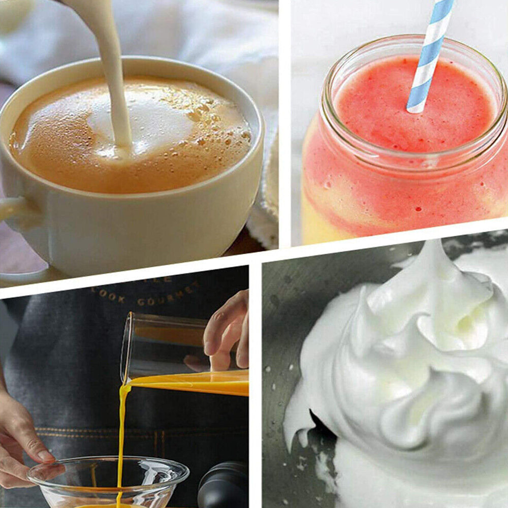 Handheld Electric Coffee Milk Frother Kitchen Whisk Automatic Mixer Jug Cup