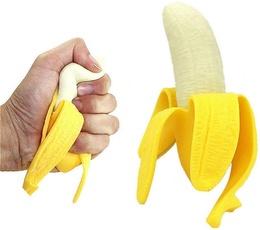 2-Pack Peeled Banana Squishy – Stress Relief Toy, Slow Rising Simulation Play