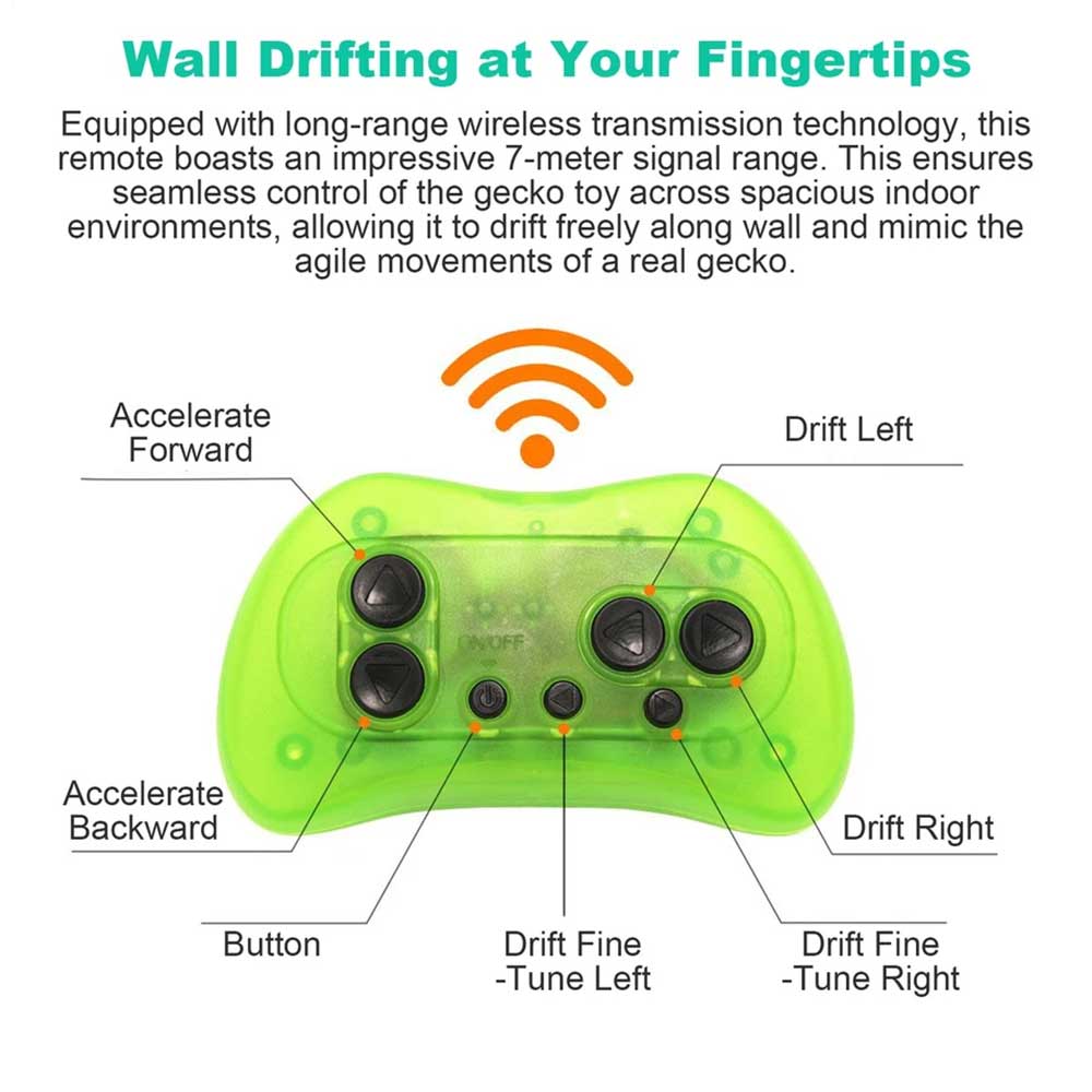 Wall Climbing Gecko Robot - Rechargeable Remote Control Toy for Ages 4+