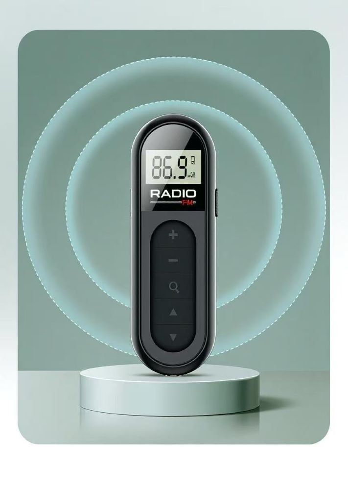 Mini FM Radio – Portable Clip-On Rechargeable Radio for Meeting, Tour Guide, Racing & Sports