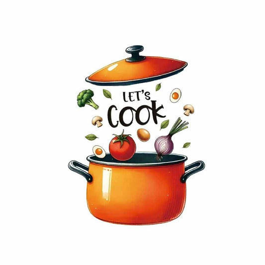 Cartoon Kitchen Wall Sticker – Removable Self-Adhesive PVC Decor, 1PC