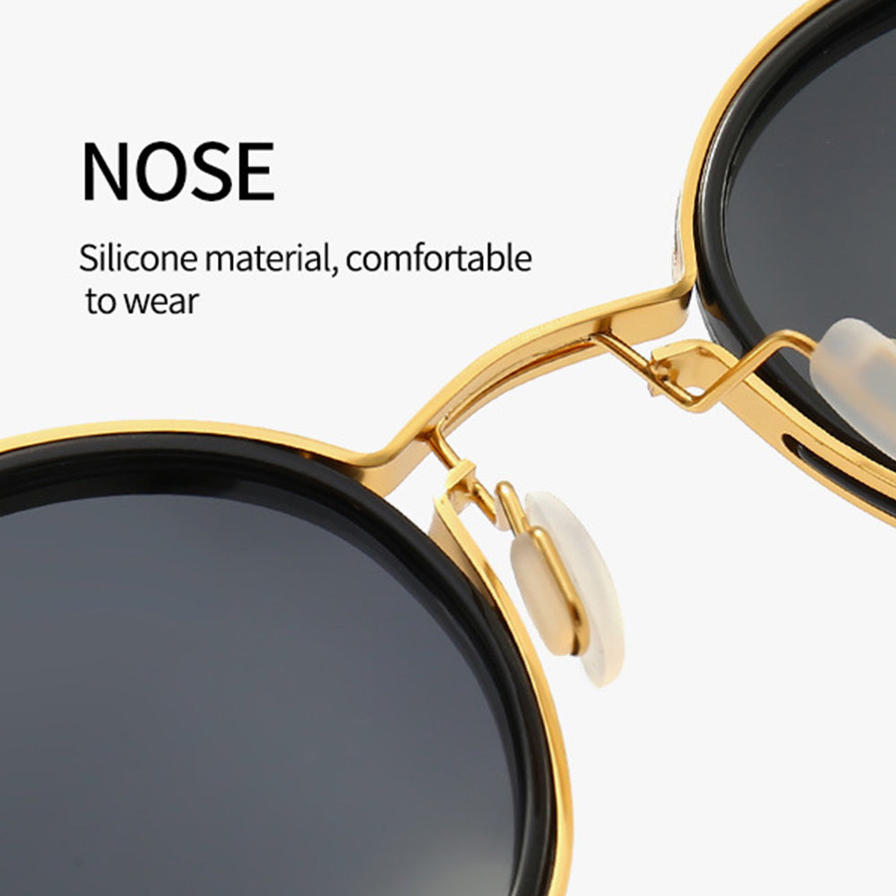 Pilot Polarized Sunglasses Round Glasses Brand Design Women Men Metal Driving