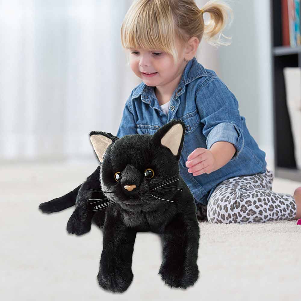 Cat Plush Doll Black Cat Stuffed Animal Doll Cute Cat Doll Birthday Gift