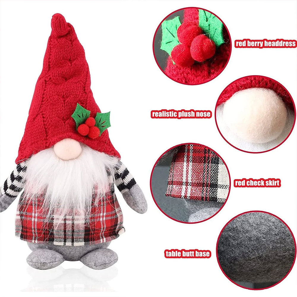 2-Pack Christmas Plush Doll Gnome – Xmas Dwarf Gonk Elf Home Decoration Ornament