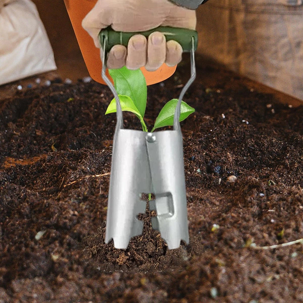 Hand Bulb Planter - Soil Insertion Tool for Flower Sowing & Grass Planting