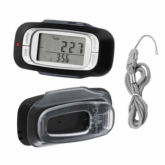 3D Sensor LCD Pedometer Step Walking Distance Calorie Counter Pedometer Clip on for Jogging Running