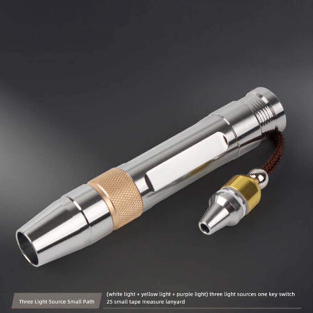 Ultraviolet LED Flashlight UV Light 365/395NM Jade Gem Inspection Lamp Torch Set