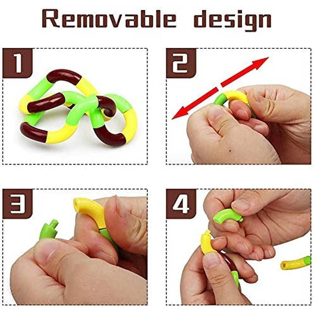 3-Pack Tangle Fidget Toy – String Twist Sensory Aid for Stress Anxiety ADHD