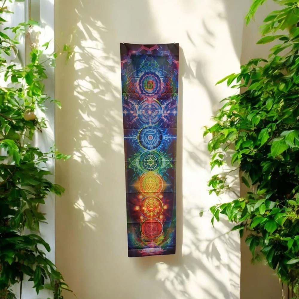 7 Chakra Wall Hanging 150cm - Meditation Tapestry for Yoga Reiki Spiritual Decor