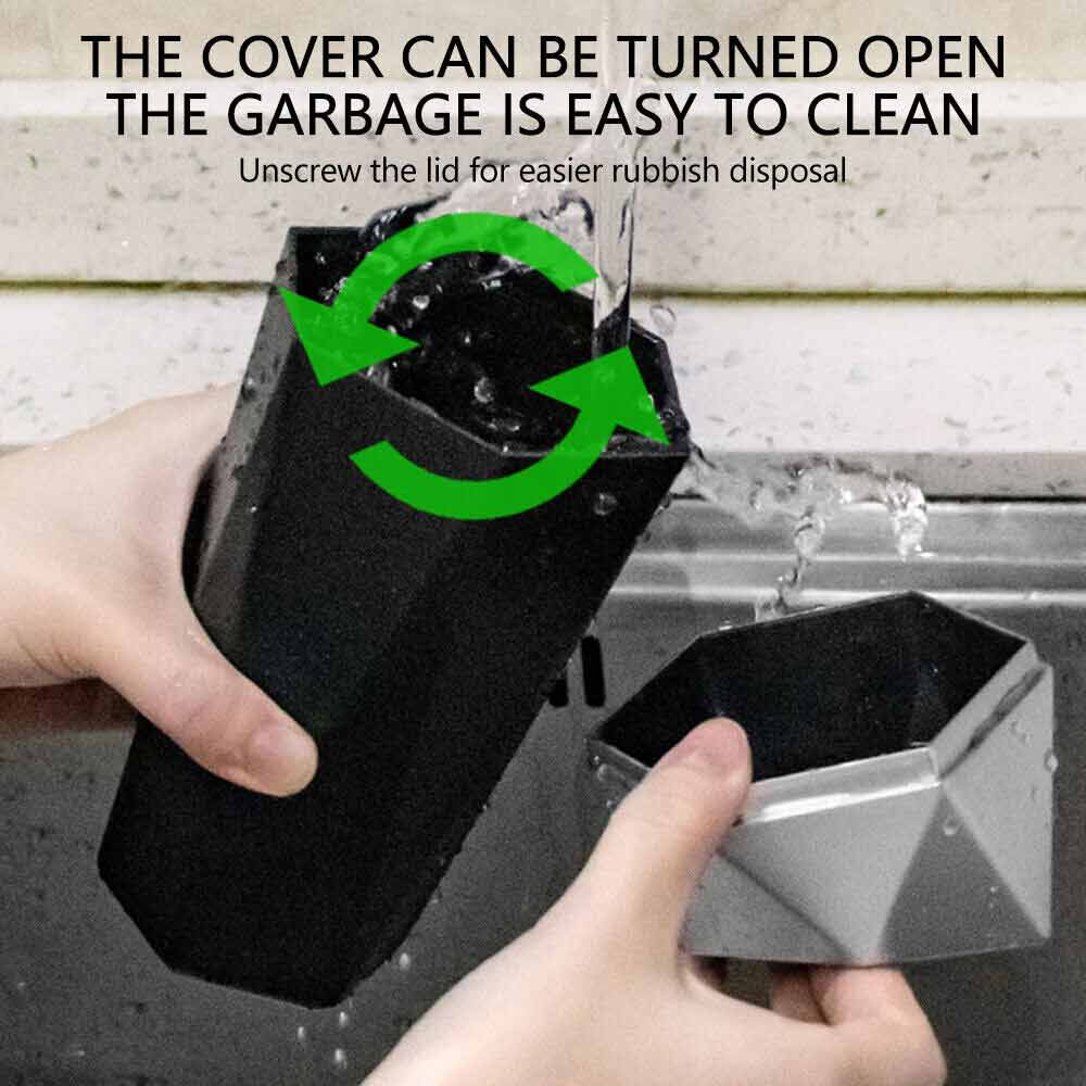Mini Car Trash Can Bin Push with Lid Car Portable Garbage Can Car Accessories