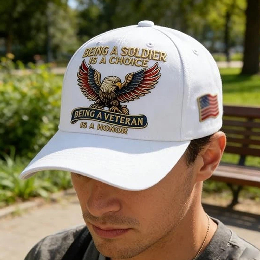 Veteran Commemorative Baseball Cap - "Being a Soldier" Embroidered Patriotic Hat